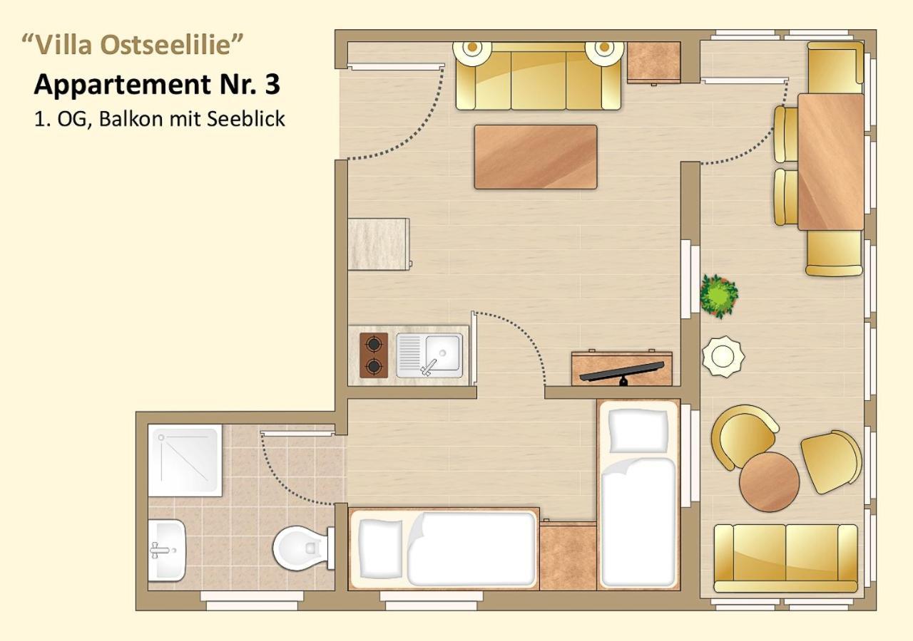 Appartement Ostseelilie - Mit Balkon Und Meerblick *